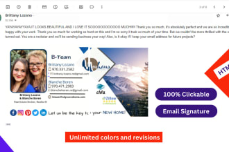 make a clickable HTML email signature for outlook apple gmail etc