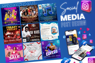 create digital flyer insta, fb and craigslist ads in 6 hours