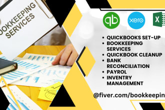 do quickbooks bookkeeping setup, cleanup, and accounting services for you