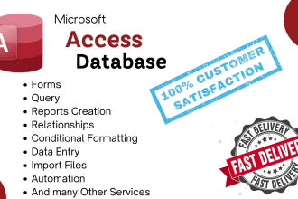 do any task in the microsoft access database