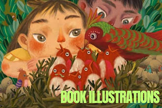 be your developmental editor, kids book format children story book illustration
