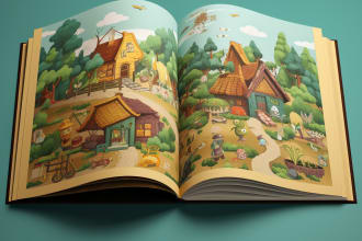 create beautiful children book illustration using midjourney