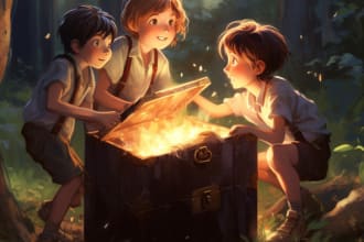 create pixar children story book illustration and children story book for KDP
