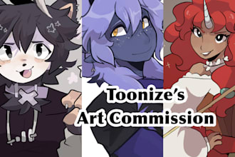 draw art commission, cartoon in my art style