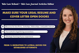 perfect your legal resume or cover letter as a yale law grad