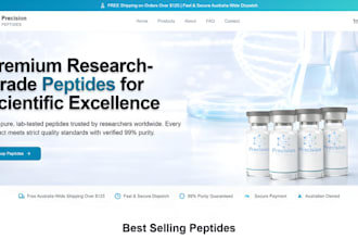 build peptide wocommerce website, peptide website, supplement website, peptide