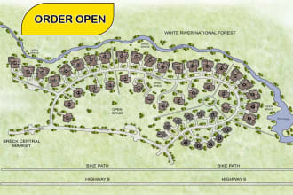 render site plan, plat map, campground, residential map