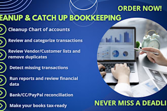 do ecommerce bookkeeping catch up cleanup  quickbooks online