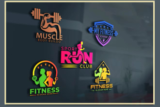 create sports, health, gym and fitness logo design