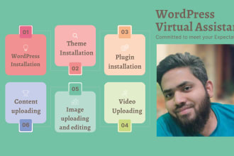be your wordpress virtual assistant, do content upload