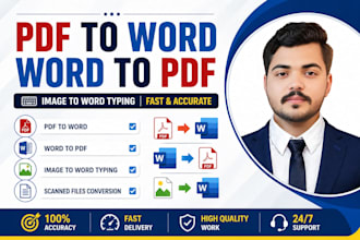 convert pdf to word, word to PDF, image to word
