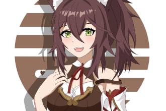 draw custom anime character design for fan art, vtuber, profile picture, oc