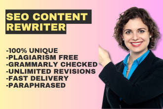 manually rewrite content , proofread and paraphrase