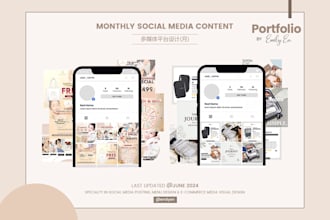 do monthly social media posting for you