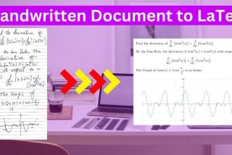 transform your handwritten content into latex and pdf