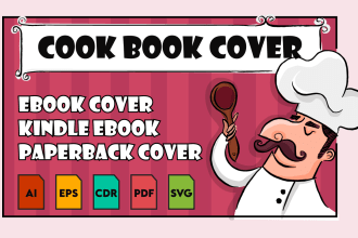 do unique cookbook cover, cookbook kindle, paperback cover