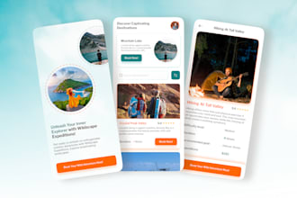 create clean and modern mobile app uiux design using figma
