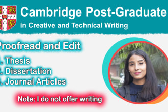proofread and edit your thesis or dissertation