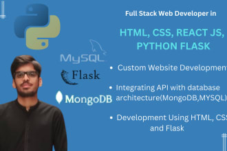 develop, fix flask apis or websites driven by mysql, mongodb