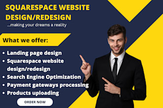 design and redesign modern and professional squarespace ecommerce website