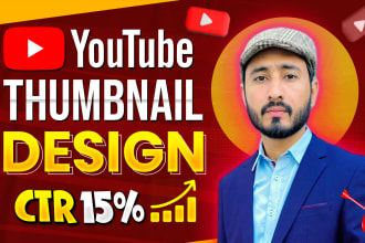 design youtube thumbnail catchy and view boosting plus free channel audit