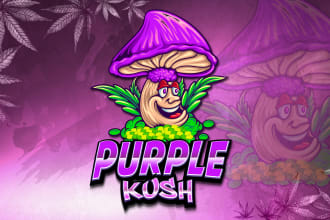 design modern weed marijuana cannabis cartoon mascot logo