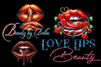 design beauty, nails, lipgloss, cosmetics and boutique logo