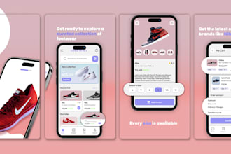 design unique and visually appealing app screenshots for ios and android apps