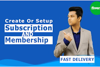 create or setup membership and subscription website
