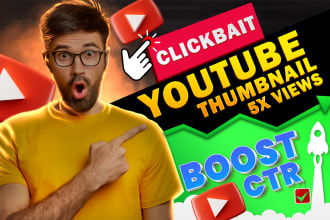 design amazing clickbait youtube thumbnails that get millions of views