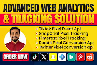 setup reddit pixel, snapchat, pinterest pixel, linkedin conversion API with GTM