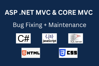 develop and maintain asp net core mvc mvvm apis restful and soap projects