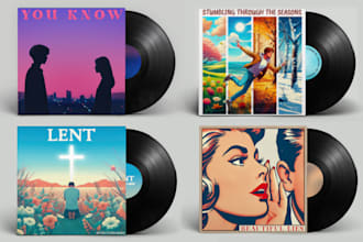 design you a lofi album art and cover art design artwork