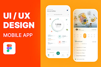 design modern mobile app UI UX mockup by figma, xd