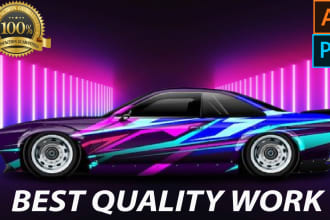 create professional racing car wrap, livery racing car,itasha car design