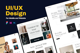 do UI UX design for websites web app mobile apps landing page designs in figma