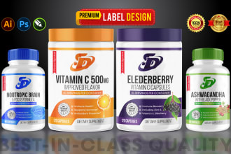 do supplement label design and product packaging design