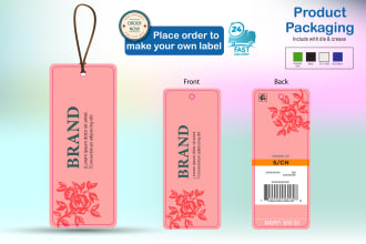 design hangtag label, price tag label, barcode label, luxary
