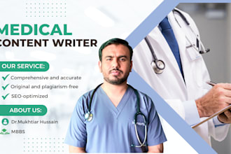 write medical articles, blogs, and case studies