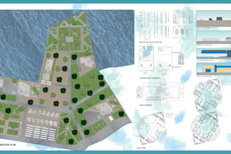 design architectural presentation poster,panel and portfolio