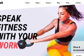 design fitness website, personal trainer website, gym website