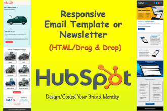 design editable hubspot HTML email templates or newsletter