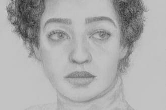 draw realistic pencil portraits of people or pets for you
