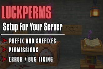 setup luckperms, ranks and other plugins on your server