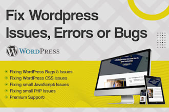 fix wordpress website critical errors, issues, bugs or css
