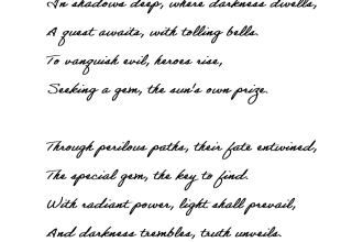 write a poem on any given topic for an role playing game