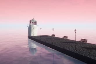 do game scene with unreal engine 5 and add lighting