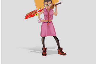 illustrate character designs for your brand
