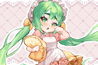 draw cute chibi art for you