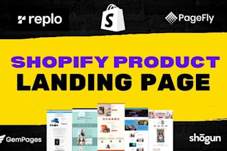 create top landing page with replo, instant, beae, pagefly, gempage